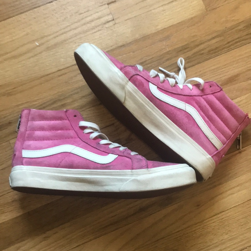 Pink high top vans
